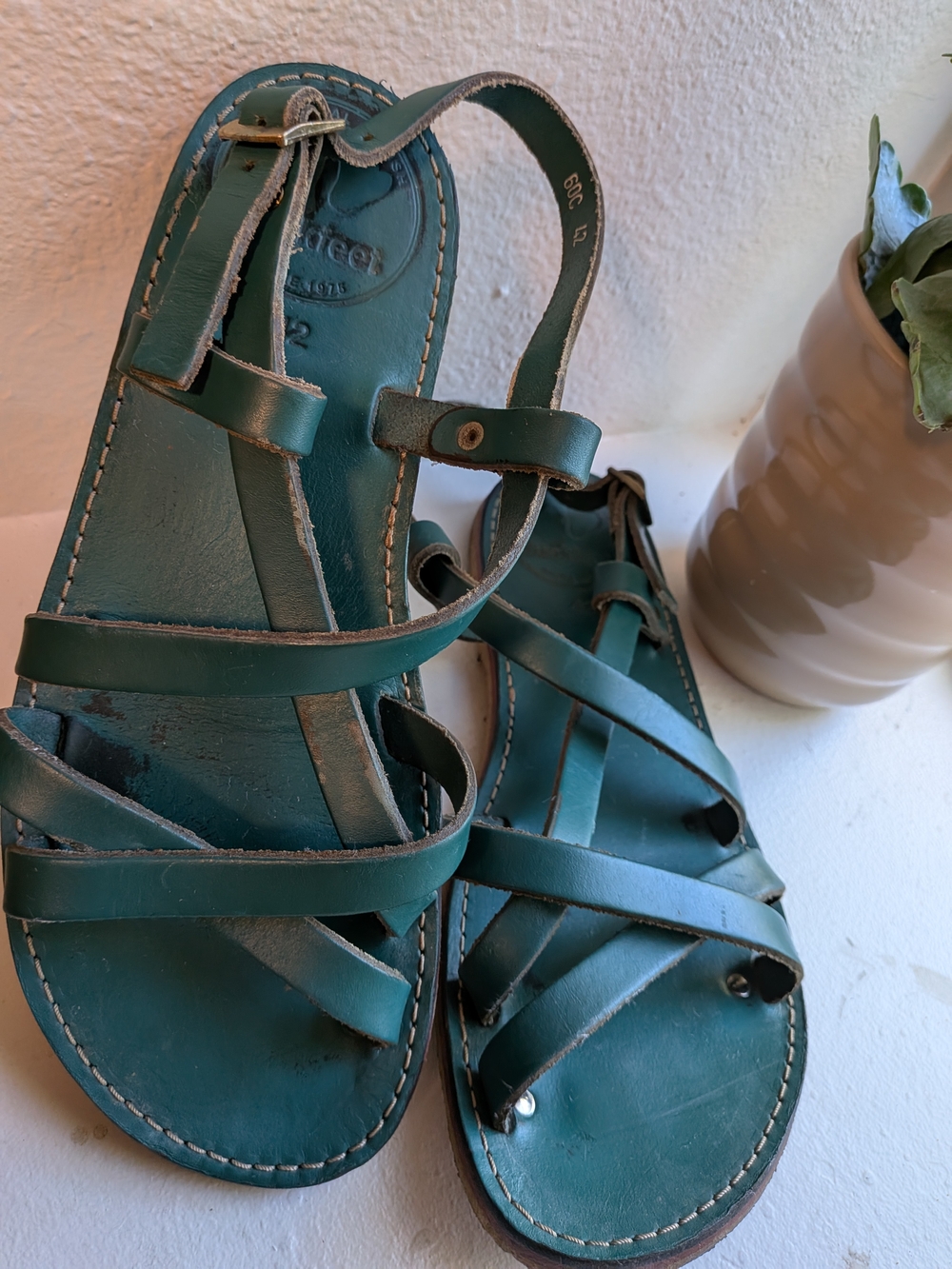 Duckfeet 42 Bornholm Strappy Teal Sandals